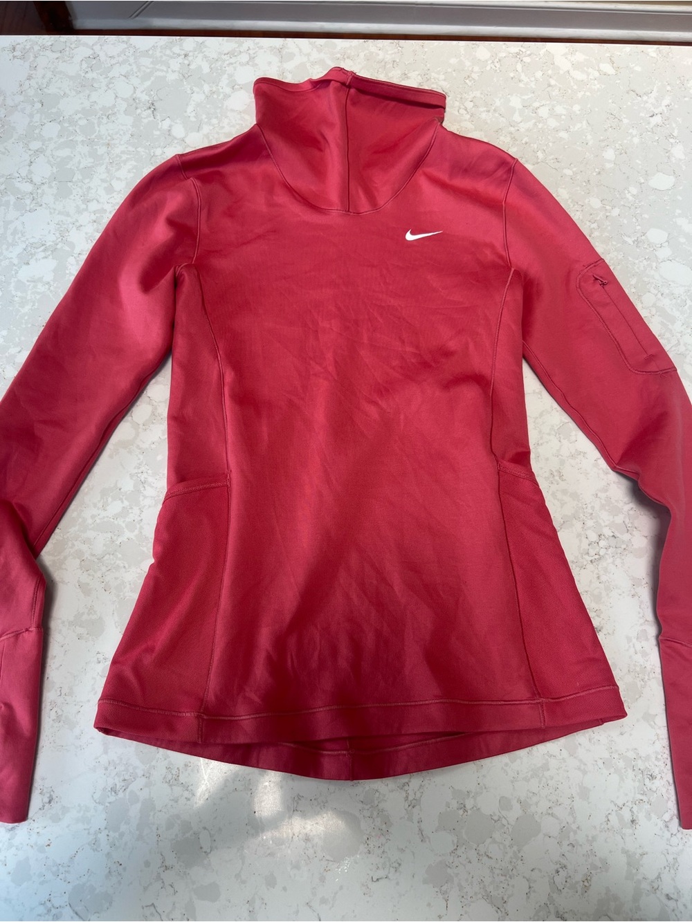 Nike Women's Crimson Long-Sleeve Quarter Zip Pullover